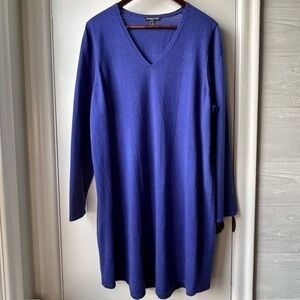 Eileen Fisher Merino Wool Sweater Dress Blue